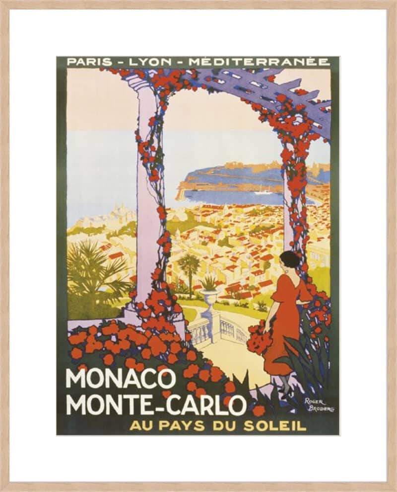 Monte Carlo, Monaco Roger Broders - 10cm Mount Board Box Natural