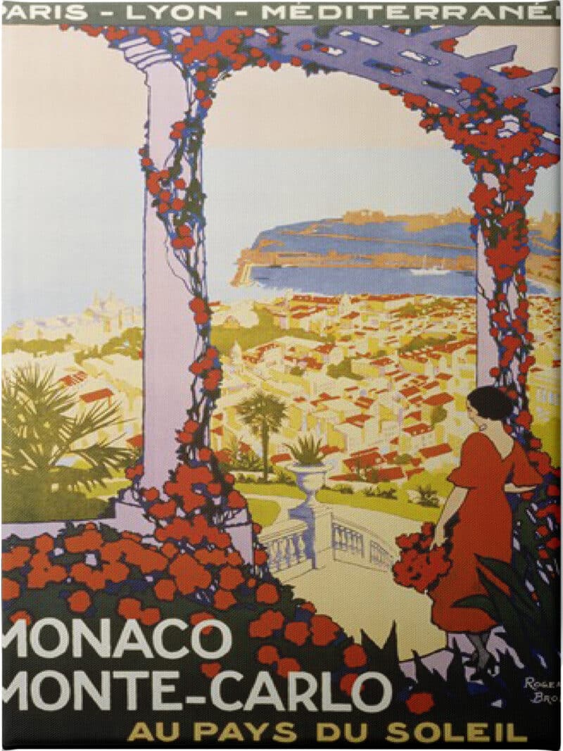 Monte Carlo, Monaco Roger Broders - Unframed Canvas Unframed Canvas
