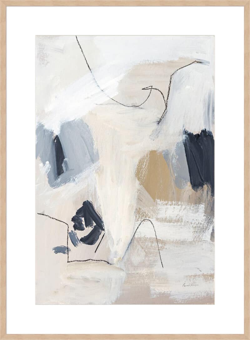 Neutral Abstract II - 10cm Mount Board Box Natural