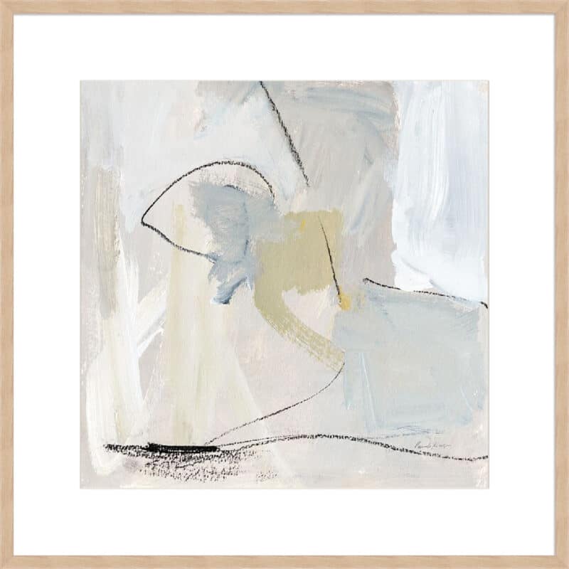 Neutral Abstract I - 10cm Mount Board Box Natural