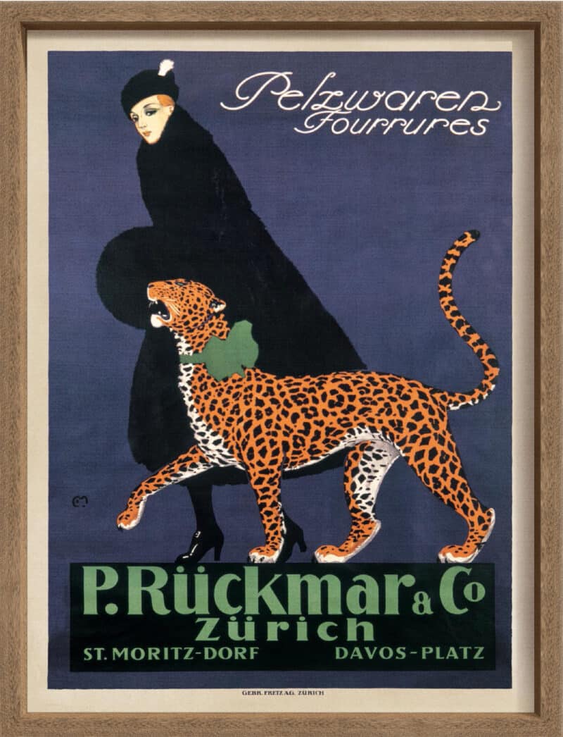 P.Rckmar 1910 - Canvas on Board Coyote Oak Shelf