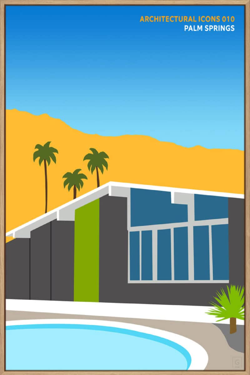 Palm Springs Color Block 3 - Canvas Gallery Natural