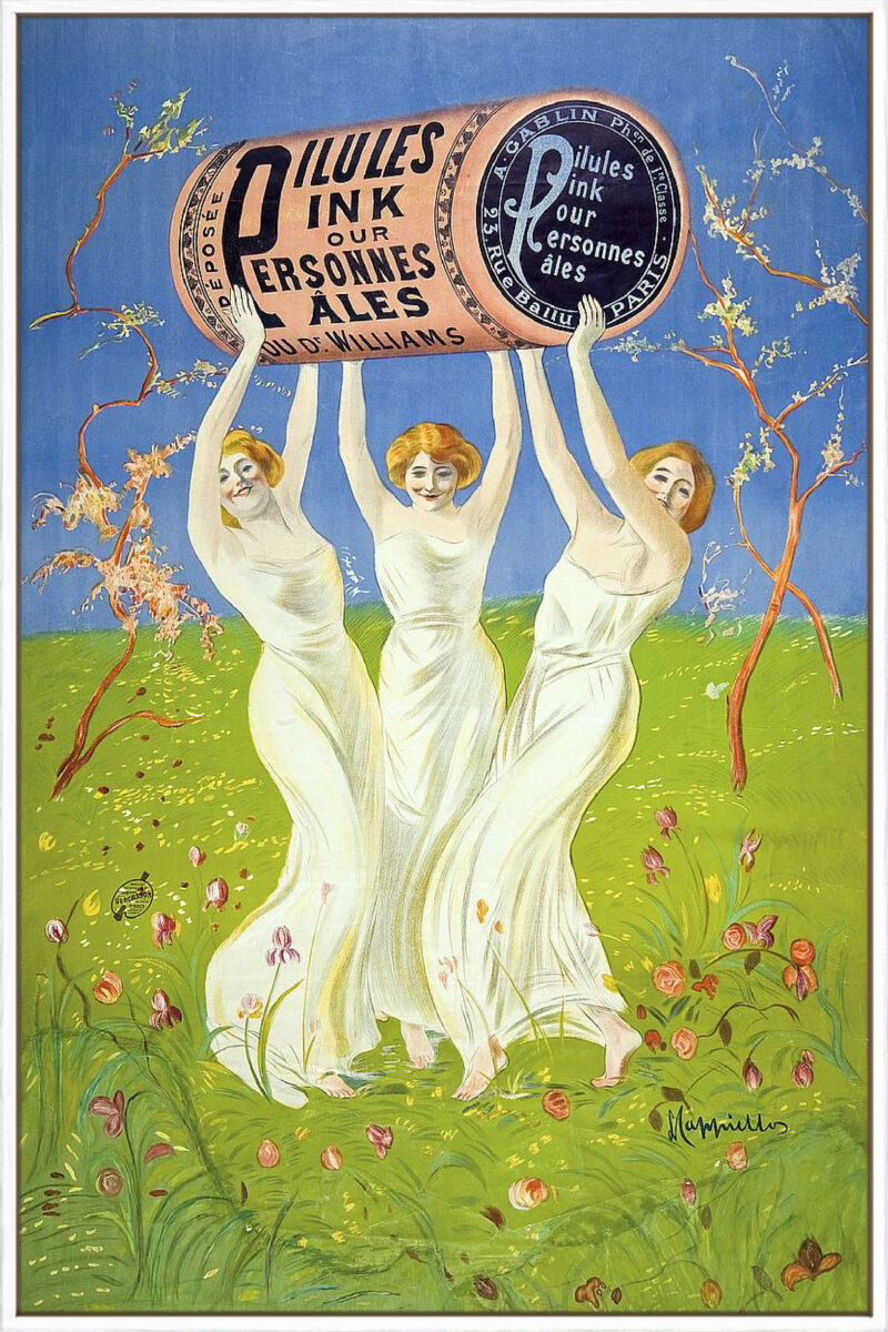 Pilules Pink pour personnes pales, 1910 - Canvas Gallery White