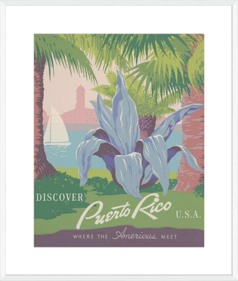 Puerto Rico, Where the Americas Meet - 10cm Mount Board Box White