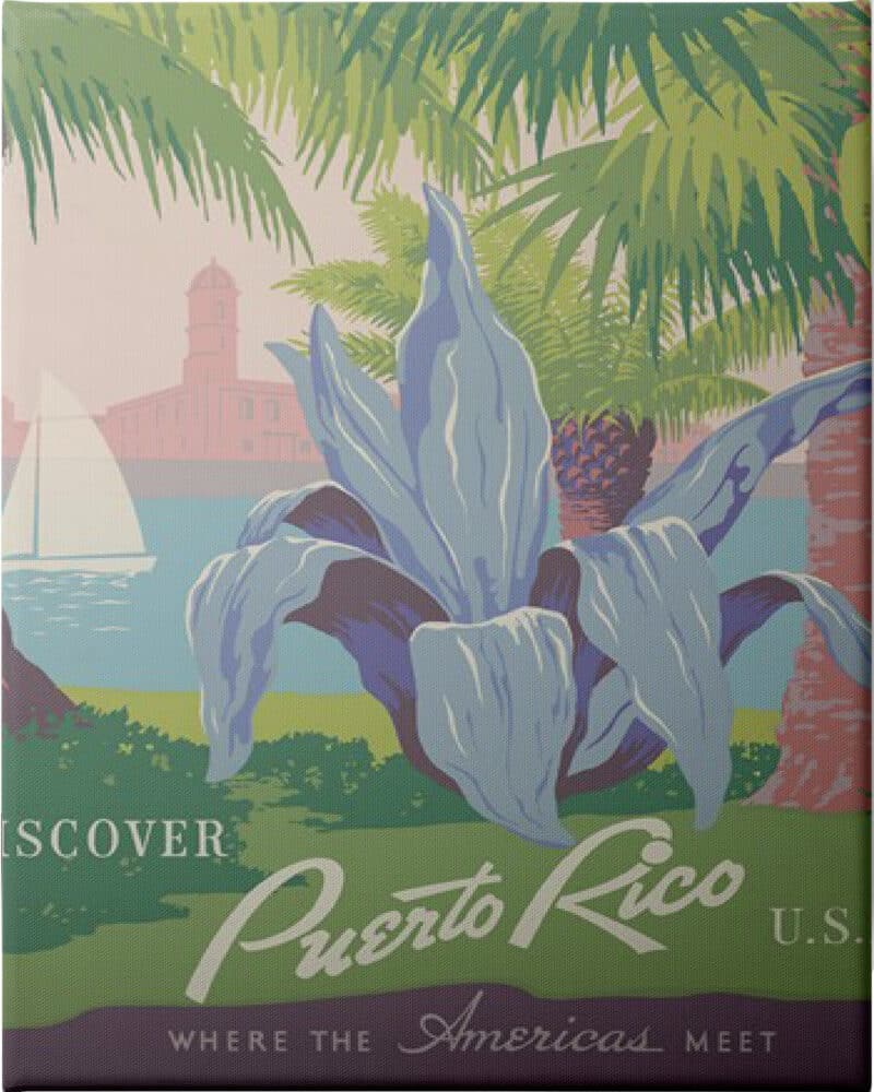 Puerto Rico, Where the Americas Meet - Unframed Canvas Unframed Canvas