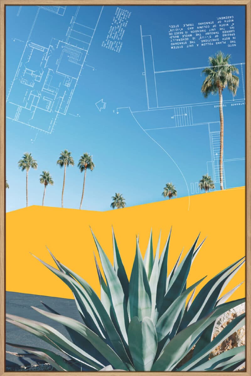 Retro Palms 2 - Canvas Gallery Natural