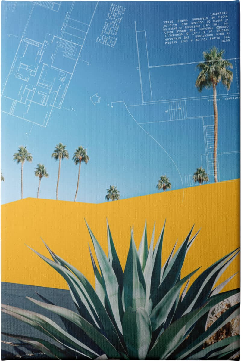 Retro Palms 2 - Unframed Canvas Unframed Canvas