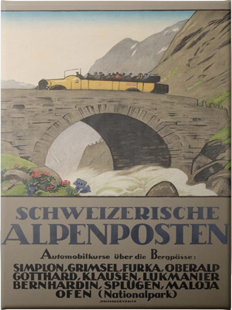 Schweizerische Alpenposten Emil Cardinaux - Unframed Canvas Unframed Canvas