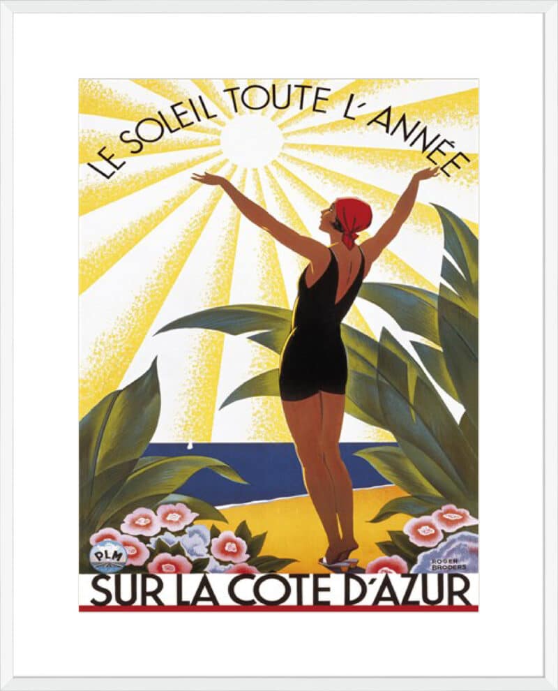 Surla Cote D'Azur Roger Broders - 10cm Mount Board Box White