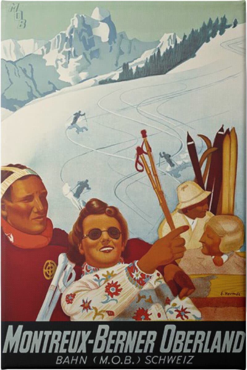 Switzerland - Alpine - Unframed Canvas Unframed Canvas