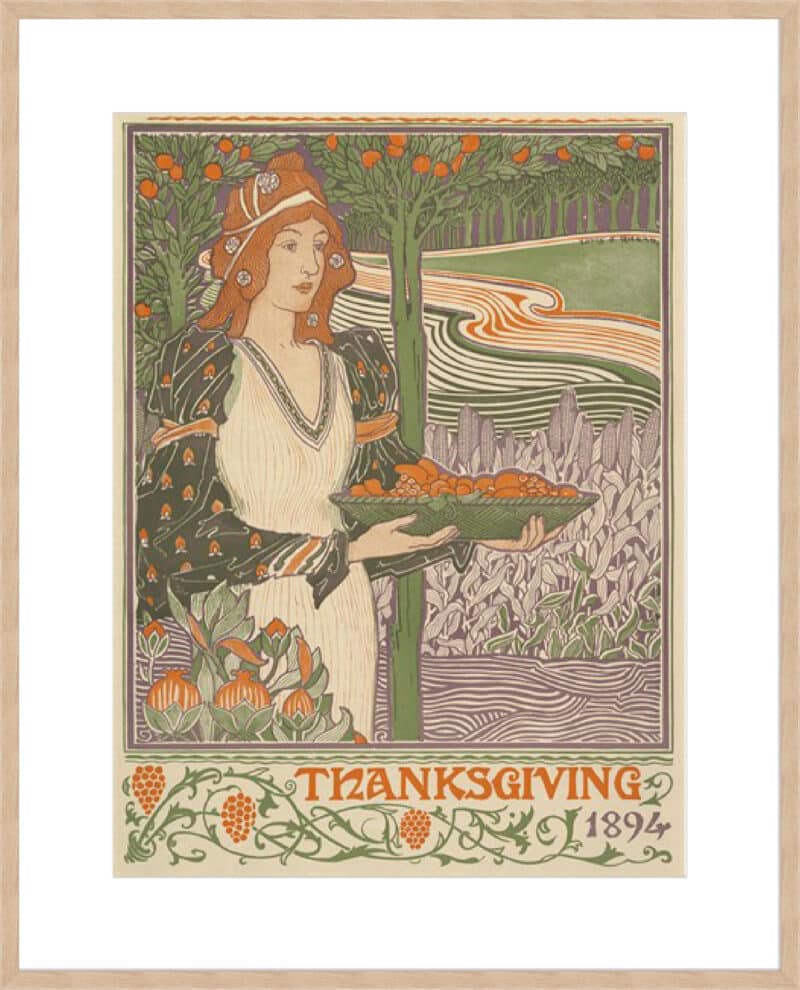 Thanksgiving Louis Rhead - 10cm Mount Board Box Natural