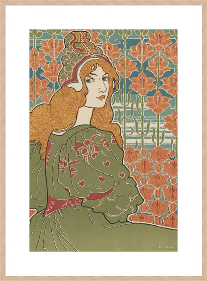 The Green Dress Louis Rhead - 10cm Mount Board Box Natural