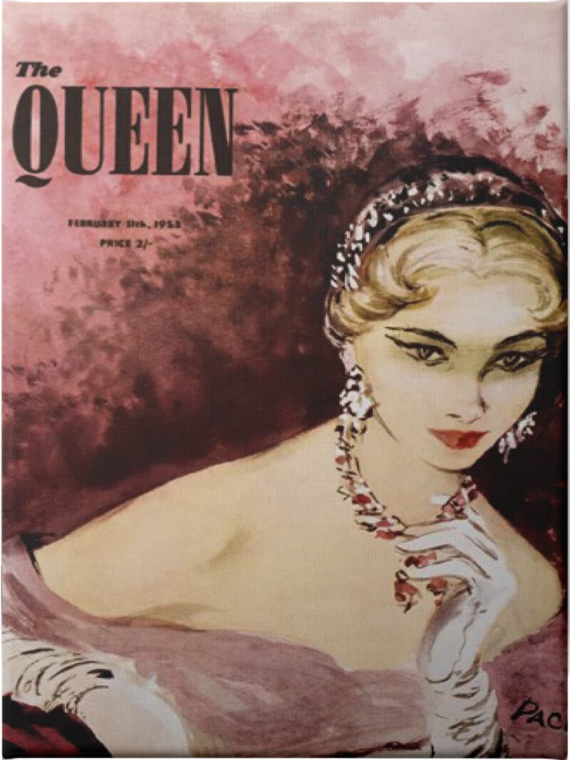 The Queen, February 1953 - Unframed Canvas Unframed Canvas
