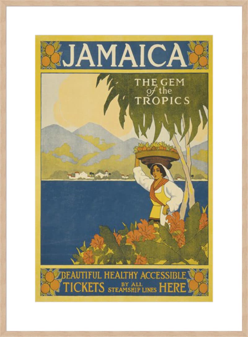 Vintage Jamaica - 10cm Mount Board Box Natural