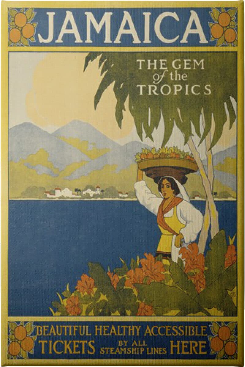 Vintage Jamaica - Unframed Canvas Unframed Canvas