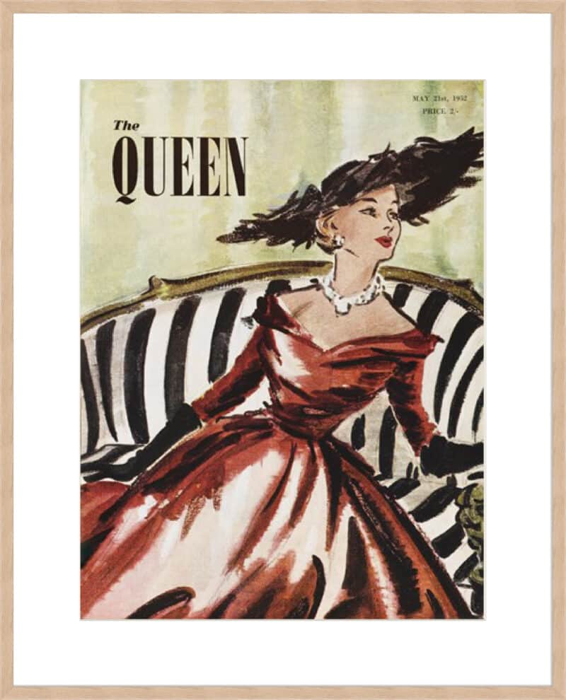 Vintage The Queen, May 1952 - 10cm Mount Board Box Natural