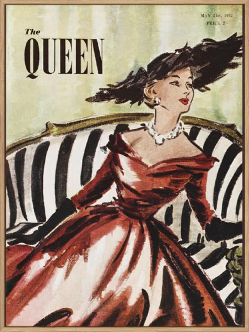 Vintage The Queen, May 1952 - Canvas Gallery Natural