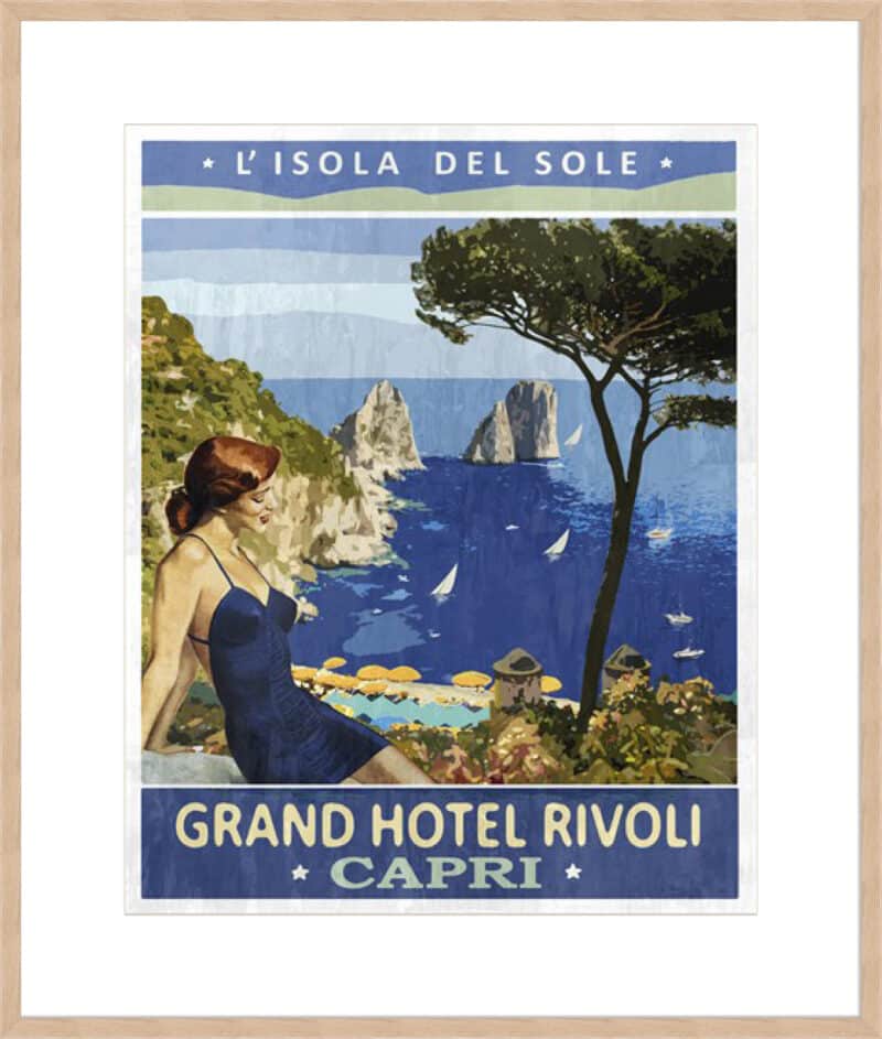 Vintage Travel Capri - 10cm Mount Board Box Natural