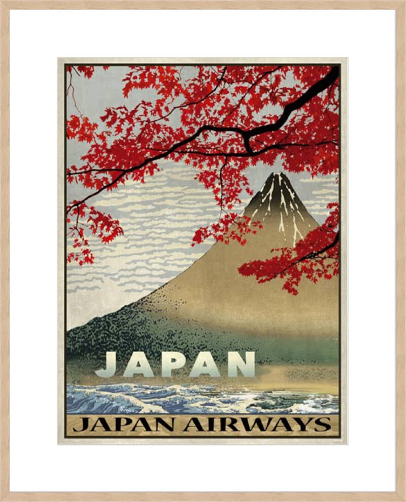 Vintage Travel Japan - 10cm Mount Board Box Natural