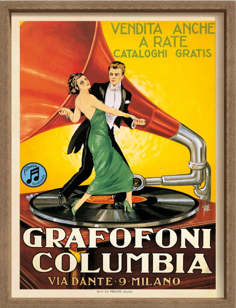 grafofoni Columbia 1920 - Canvas on Board Coyote Oak Shelf