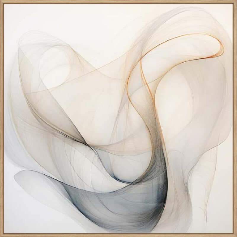 Abstract Organic Minimalist Gray III - Canvas Gallery Natural