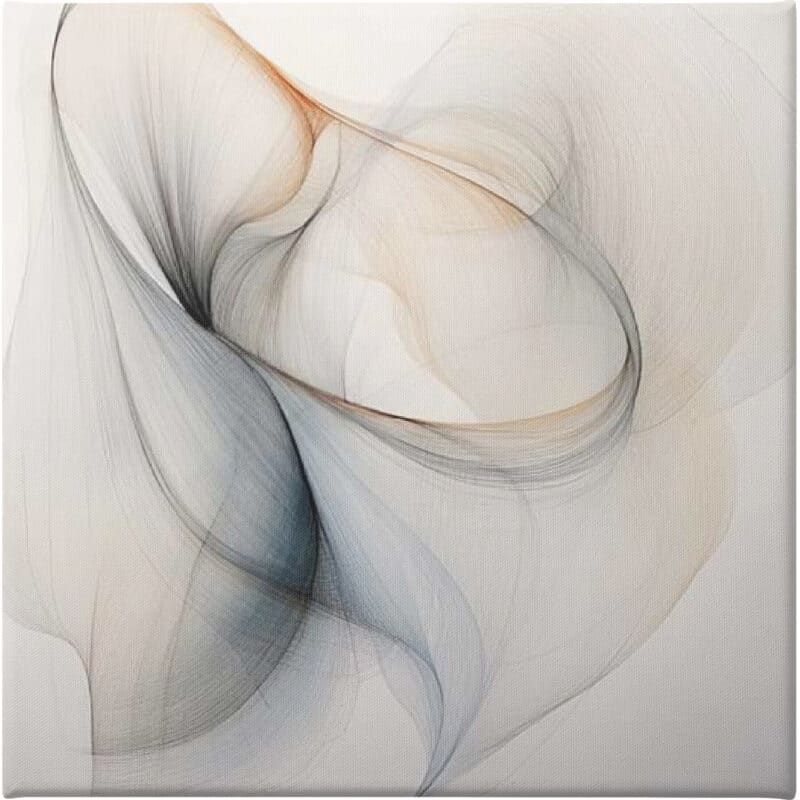 Abstract Organic Minimalist Gray II - Unframed Canvas Unframed Canvas