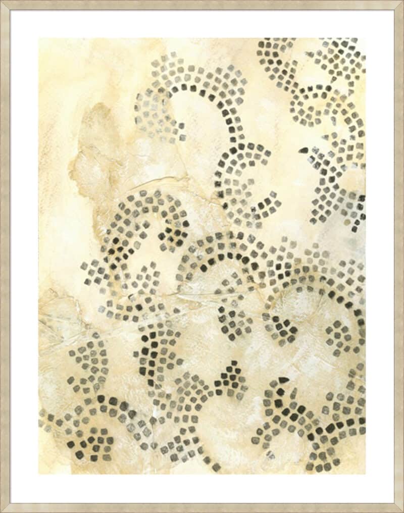 Antique Mosaic I - 5cm White Border Sm. Box Champagne