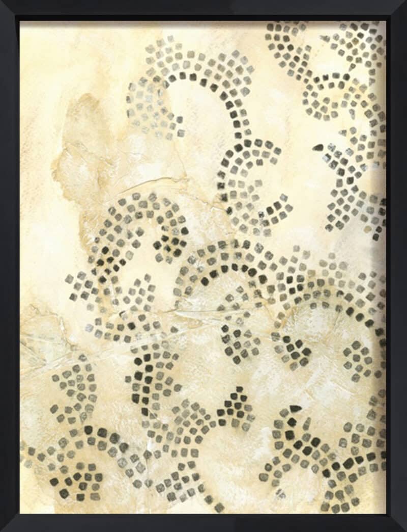 Antique Mosaic I - Canvas on Board Black Shelf