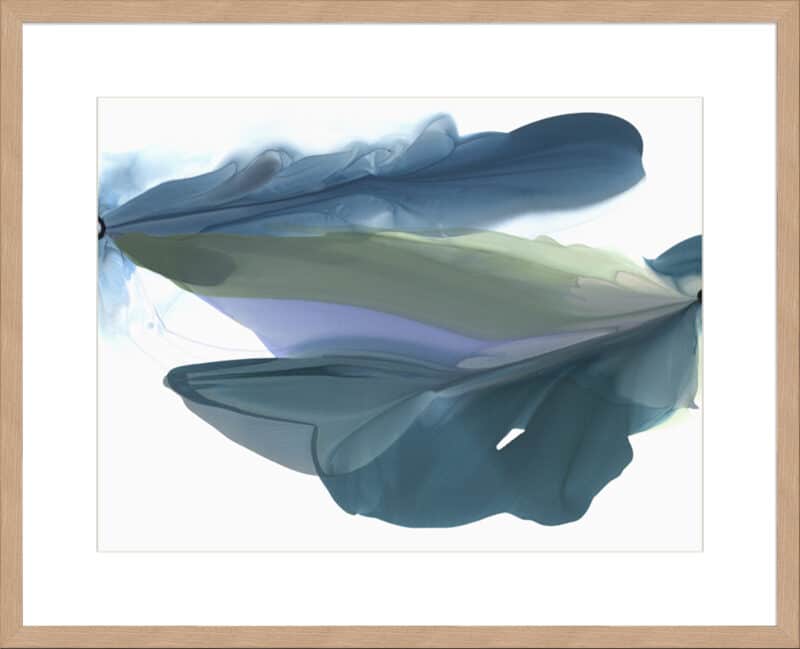 Blue Feathers I - 10cm Mount Board Lg. Box Natural