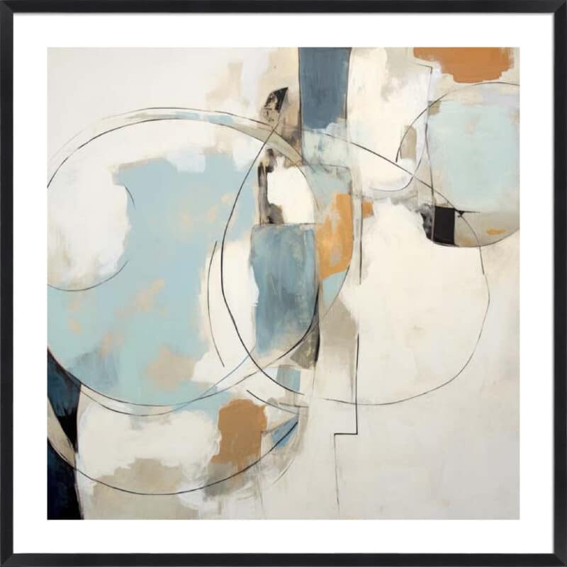 Blue Rhythms II - 5cm White Border Box Black