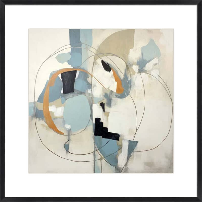 Blue Rhythms I - 10cm Mount Board Box Black