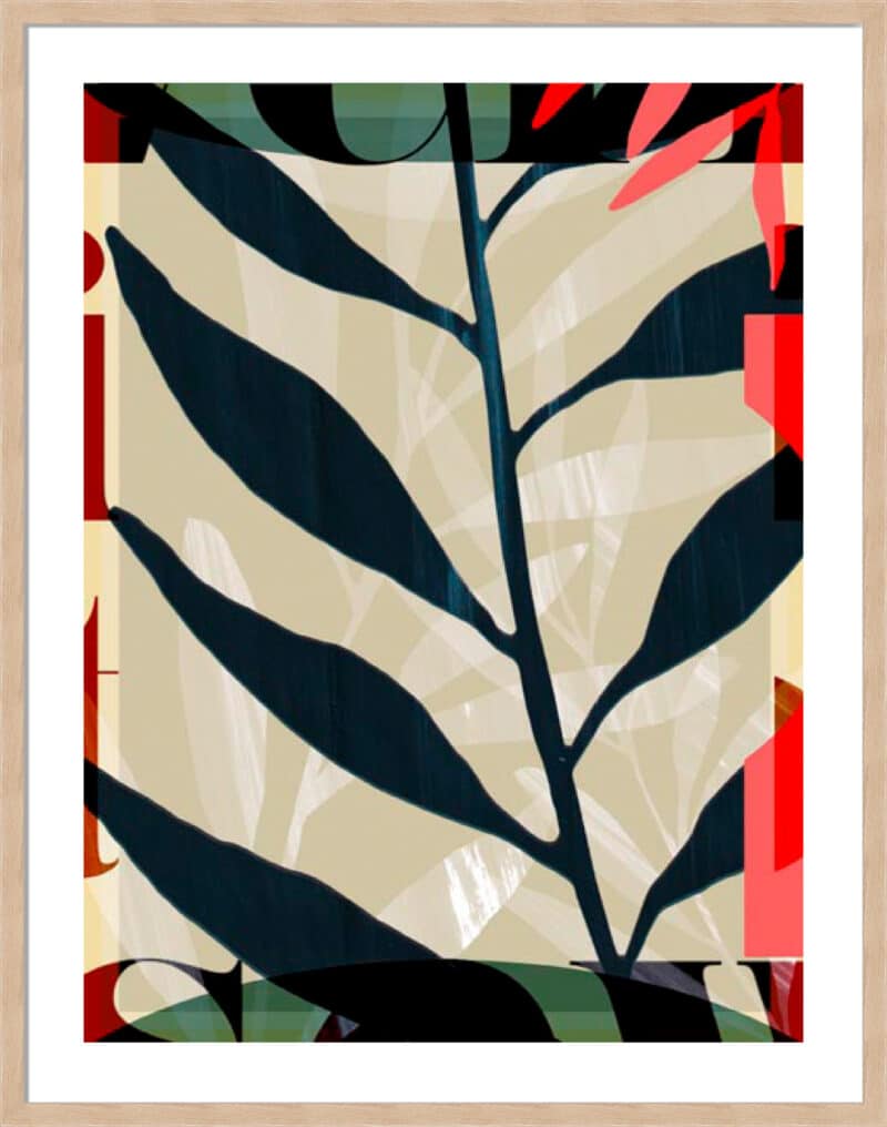 Botany Abstraction III - 5cm White Border Box Natural