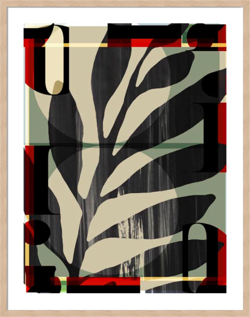 Botany Abstraction I - 5cm White Border Box Natural