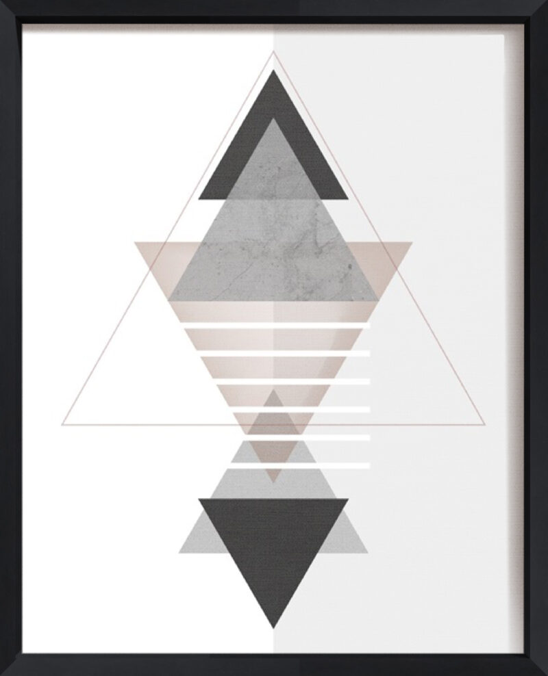 Marbled Deco III - Canvas on Board Black Shelf