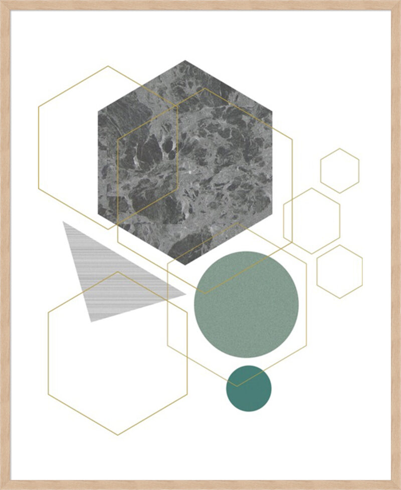 Marbled Deco II - 5cm White Border Box Natural