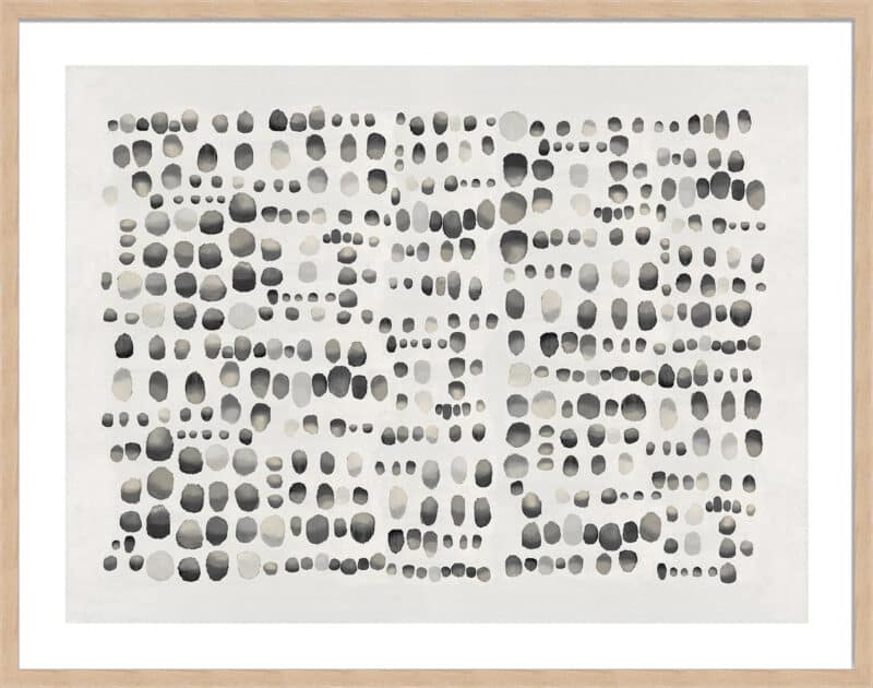 Playfull Black and Grey III  - 5cm White Border Box Natural