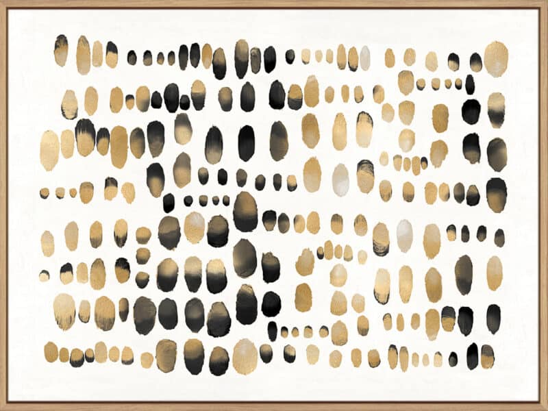 Playfull Gold and Black III  - Canvas Gallery Natural