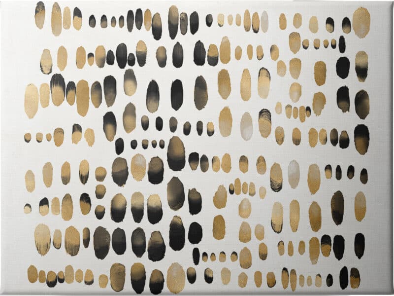 Playfull Gold and Black III  - Unframed Canvas Unframed Canvas