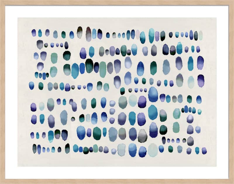 Playfull Jewel Tones III  - 5cm White Border Box Natural