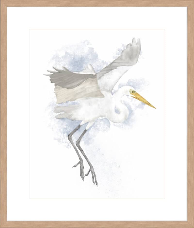Coastal Heron II - 10cm Mount Board Lg. Box Natural