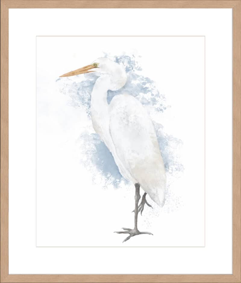 Coastal Heron I - 10cm Mount Board Lg. Box Natural