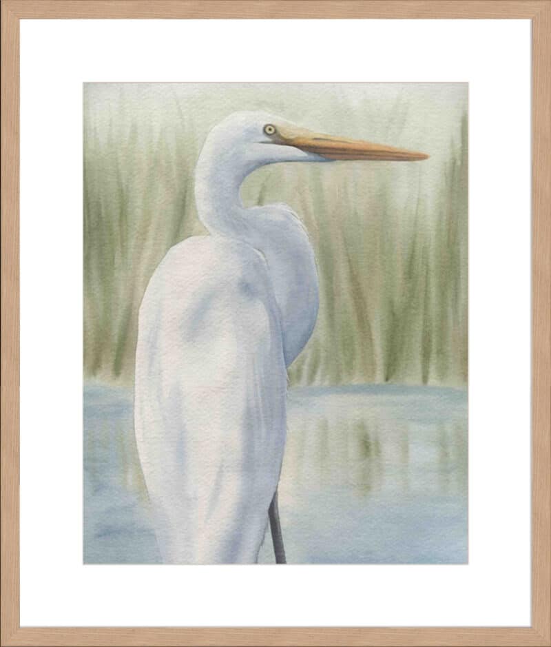 Dreams of Egrets II - 10cm Mount Board Lg. Box Natural