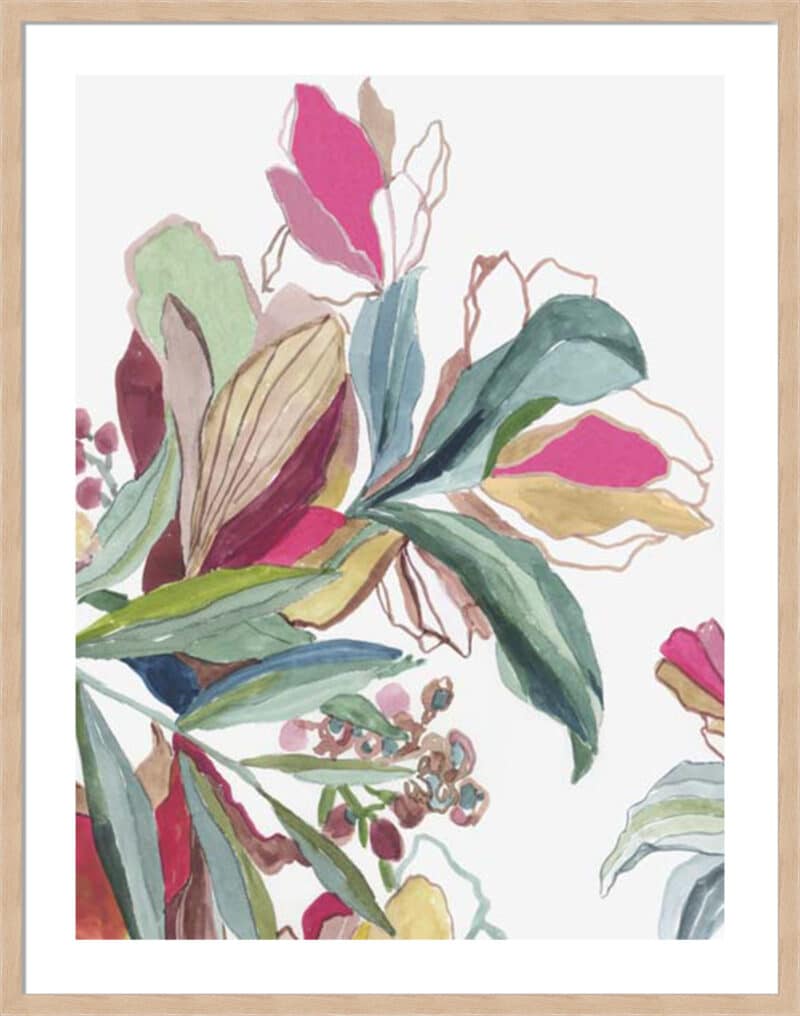 Tropical Botanical Study II - 5cm White Border Box Natural