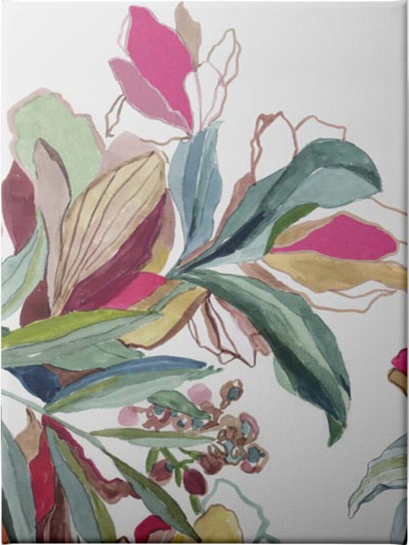 Tropical Botanical Study II - Unframed Canvas Unframed Canvas