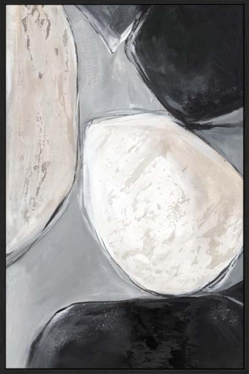 Falling Rocks II - Canvas Gallery Black