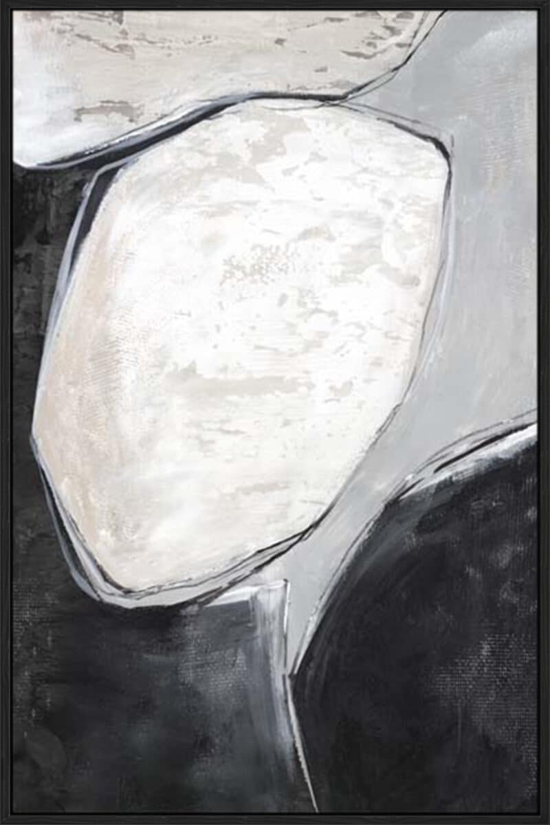 Falling Rocks I - Canvas Gallery Black