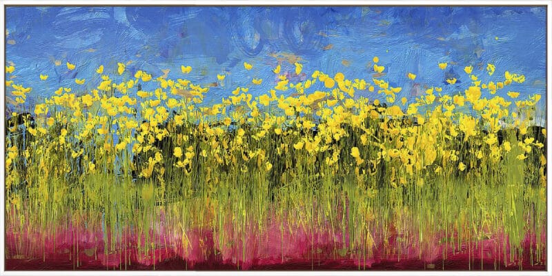 Fire Field - Canvas Gallery White