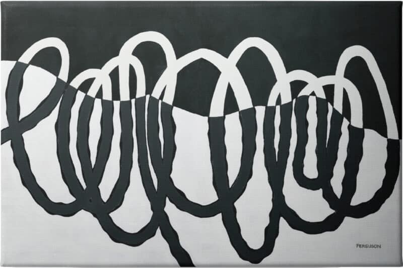Loops III Dark - Unframed Canvas Unframed Canvas