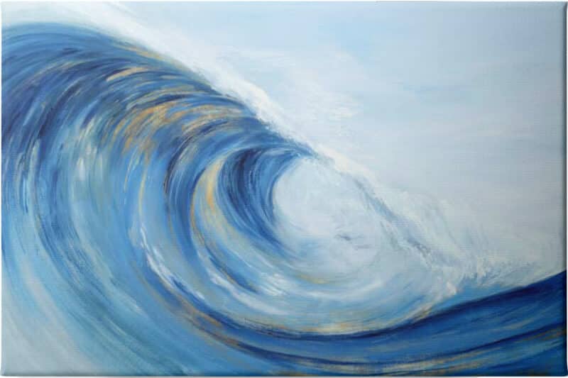 Wave Curl I - Unframed Canvas Unframed Canvas