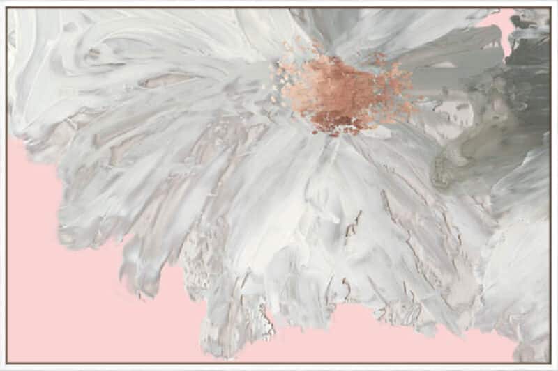 White Peony - Canvas Gallery White